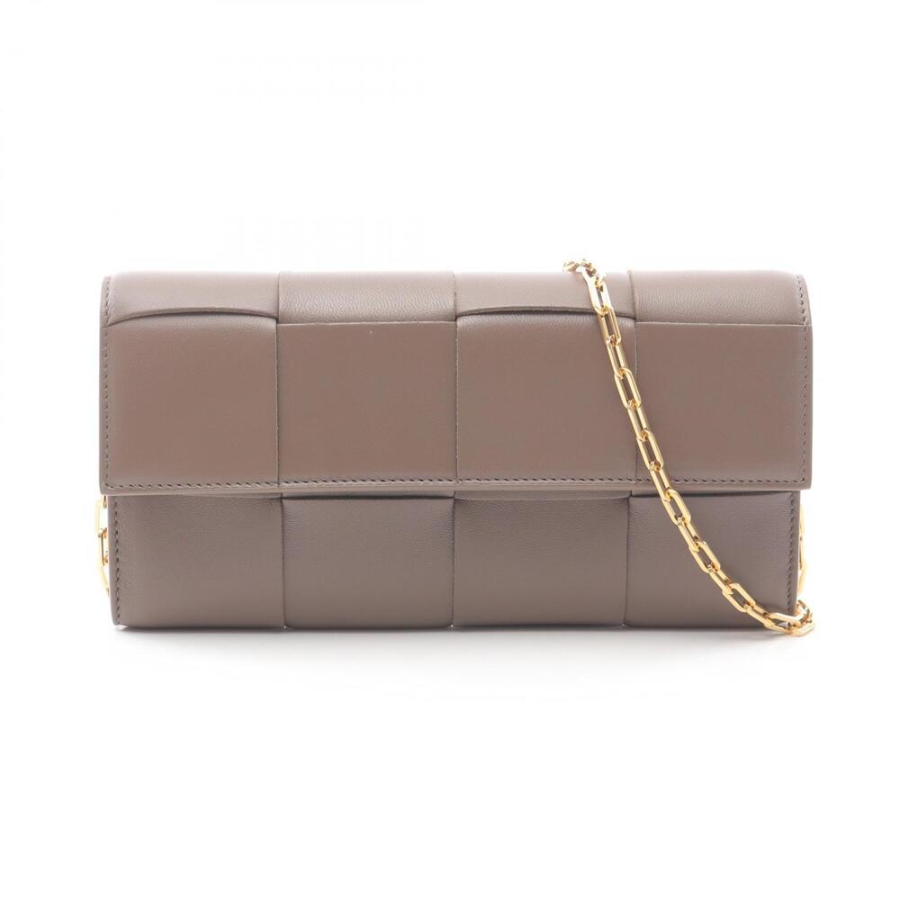 Bottega Veneta Maxi Intrecciato Shoulder Bag Leather Gray